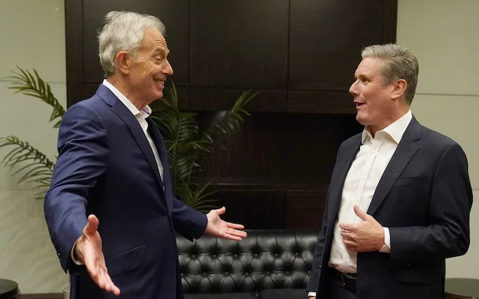 Sir Tony Blair urged current PM to not to hit back at Trump’s tariffs